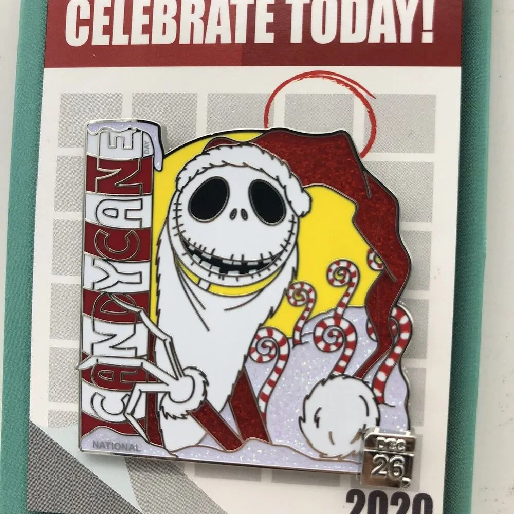 Disney Parks LE Pin Jack Skellington Nightmare Before Christmas Candy Cane Day